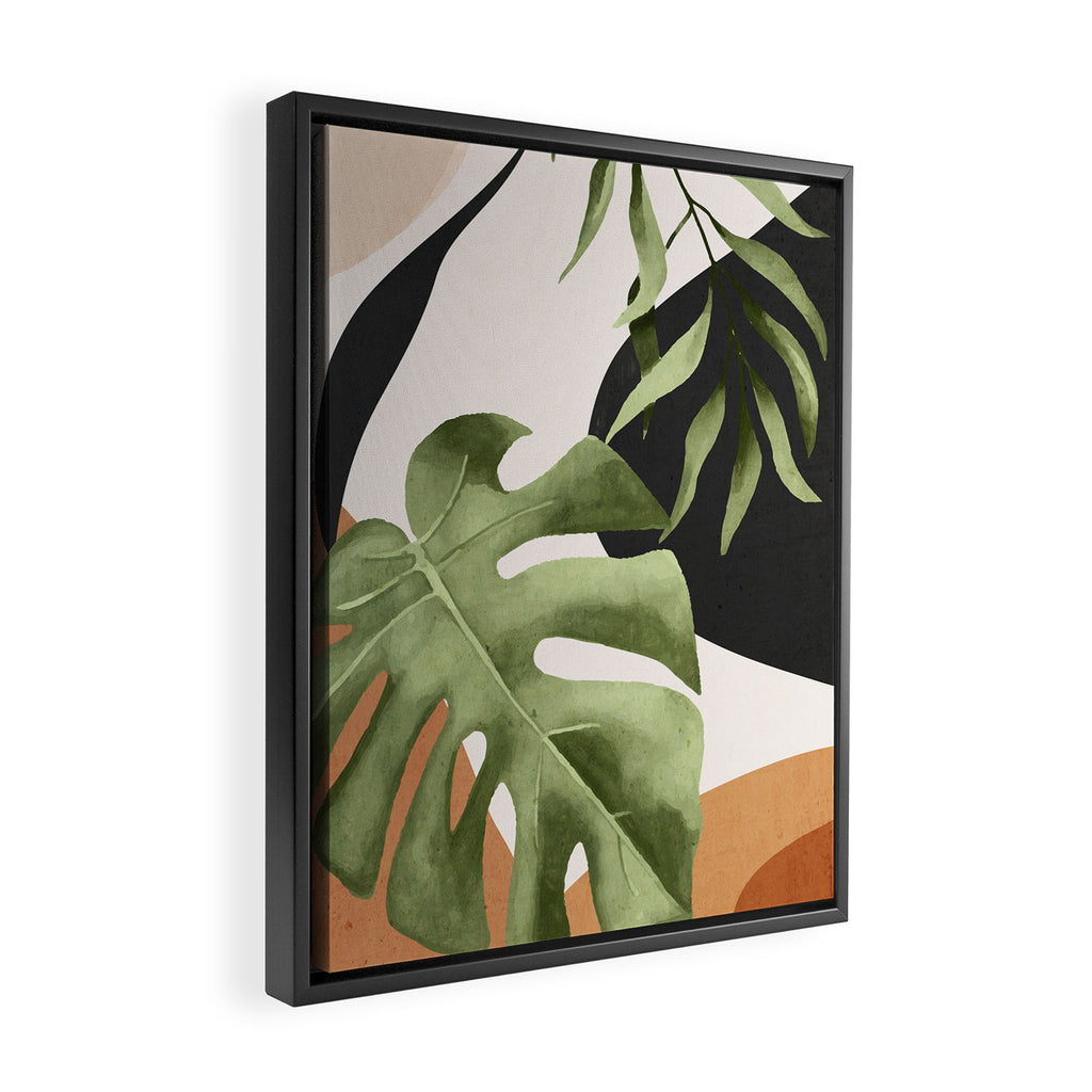 Abstract Art Tropical Leaves 23 Framed Canvas Print Gallery Image 2