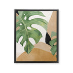 Abstract Art Tropical Leaves 3 Framed Canvas Print Gallery Image 6