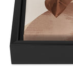 Abstract Art Tropical Leaves 3 Mocha Mousse Framed Canvas Print Gallery Image 3