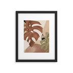 Abstract Art Tropical Leaves 3 Mocha Mousse Framed Art Print Gallery Image 5