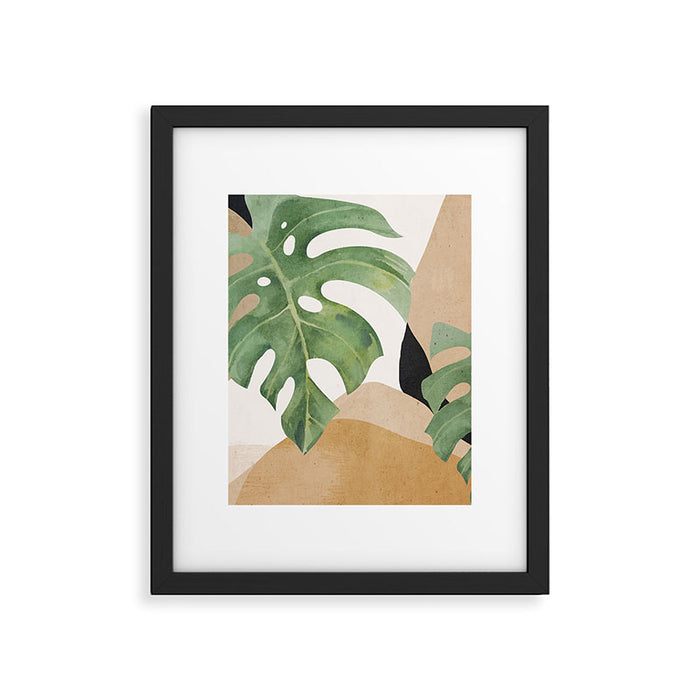 Abstract Art Tropical Leaves 3 Framed Art Print Gallery Image 1