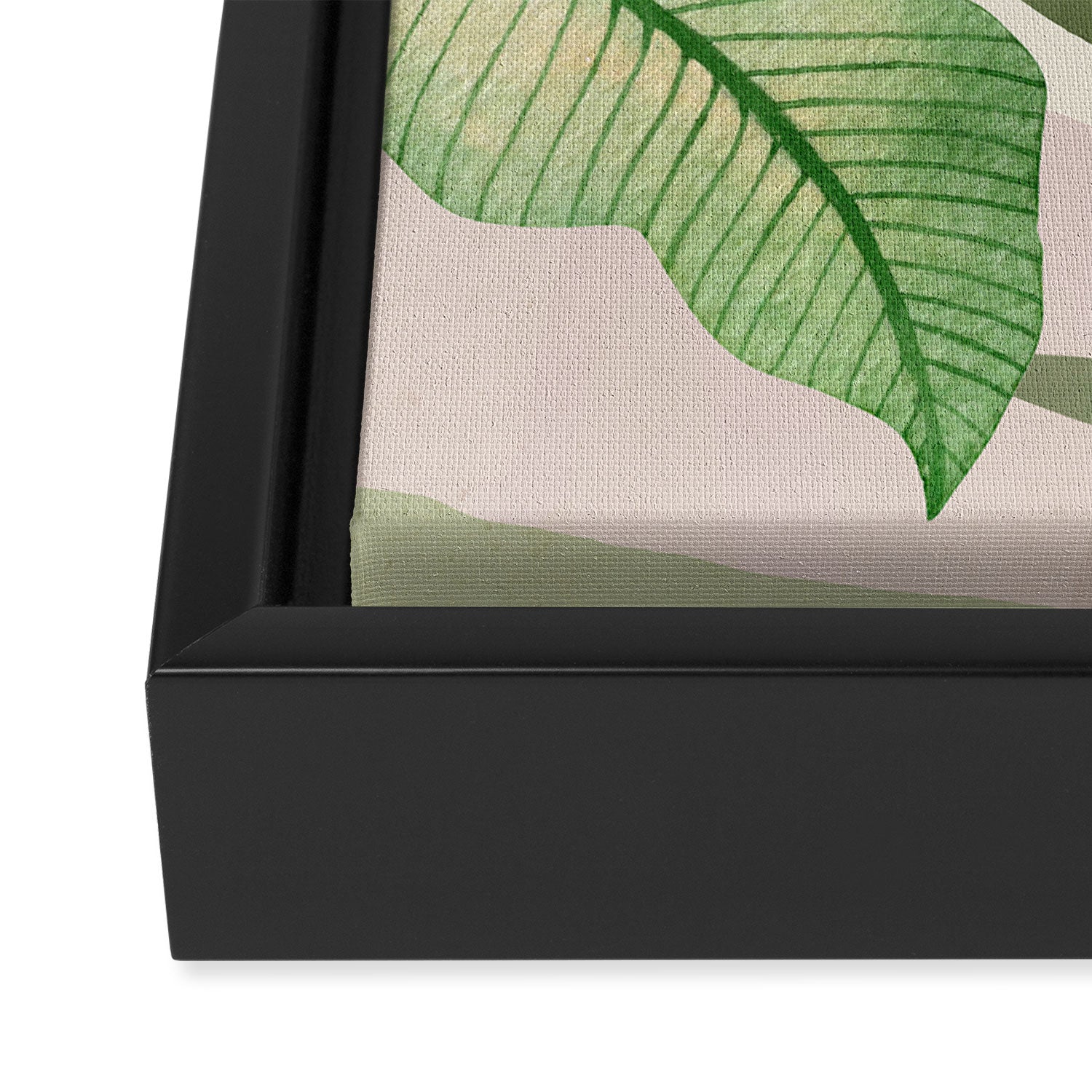 Abstract Art Tropical Leaves 38 Framed Canvas Print Gallery Image 3