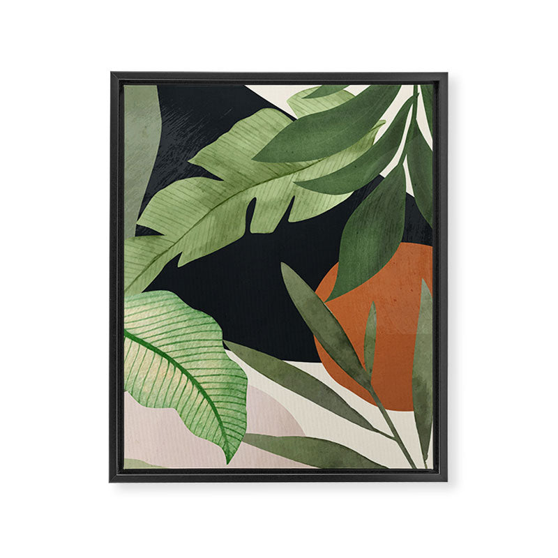 Abstract Art Tropical Leaves 38 Framed Canvas Print Gallery Image 6