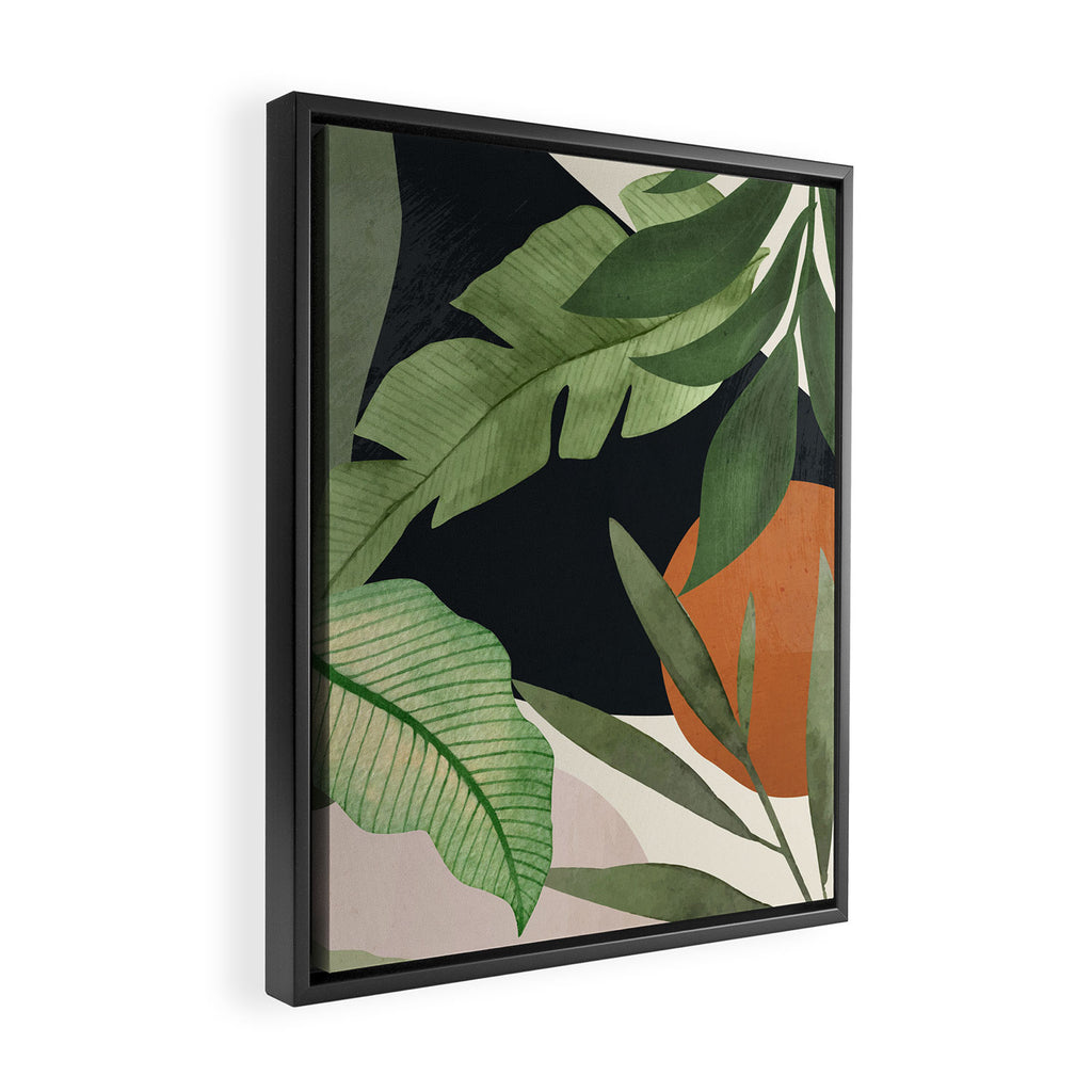 Abstract Art Tropical Leaves 38 Framed Canvas Print Gallery Image 2