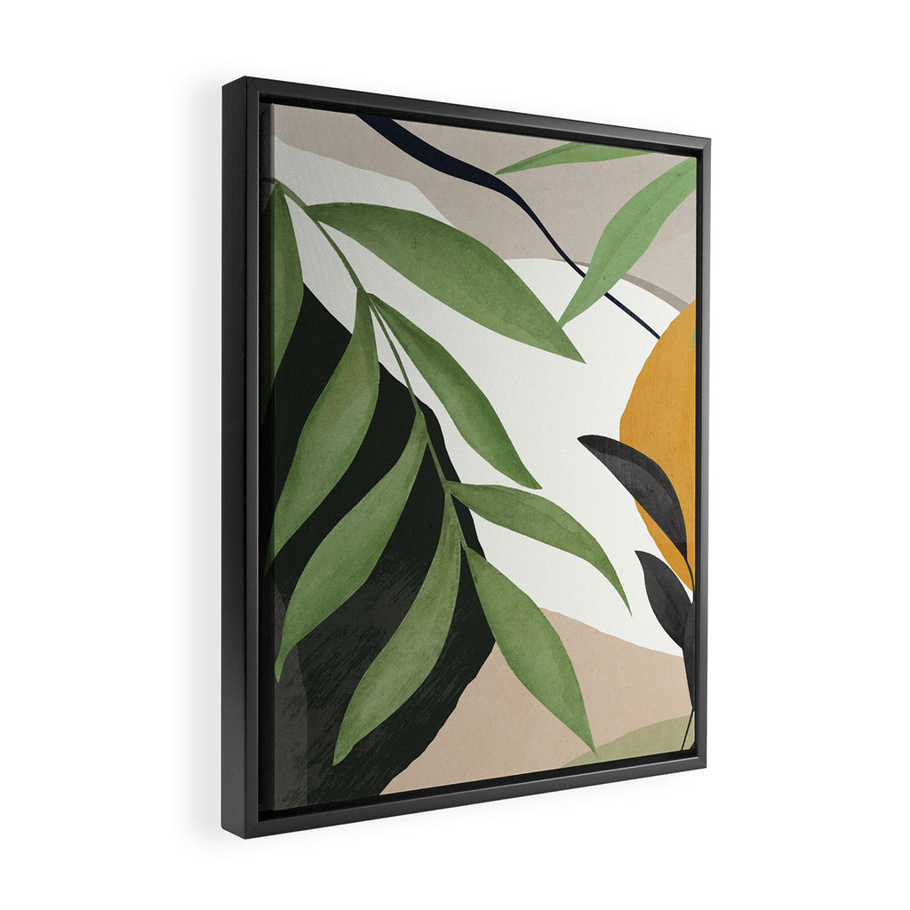 Abstract Art Tropical Leaves 39 Framed Canvas Print Gallery Image 2