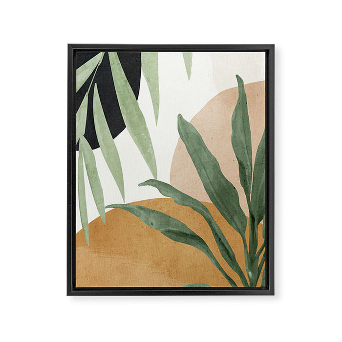 Abstract Art Tropical Leaves 4 Framed Canvas Print Gallery Image 1
