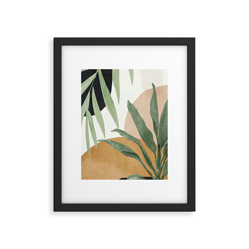 Abstract Art Tropical Leaves 4 Framed Art Print Gallery Image 4
