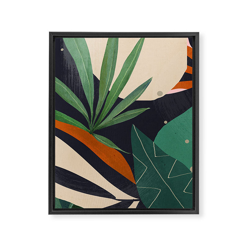 Abstract Art Tropical Leaves 41 Framed Canvas Print Gallery Image 6