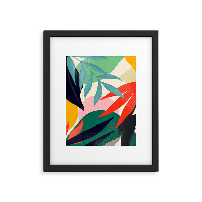 Abstract Art Tropical Leaves 42 Framed Art Print Gallery Image 5