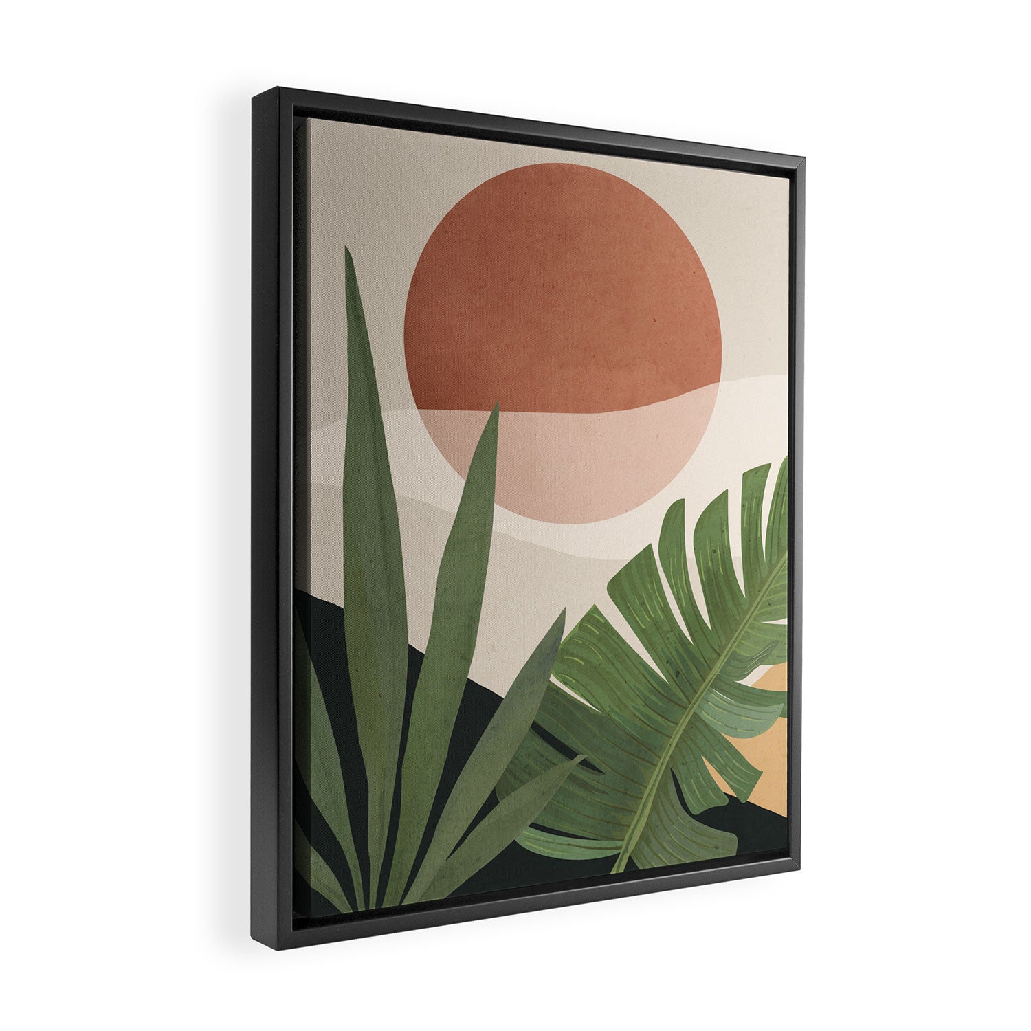 Abstract Art Tropical Leaves 45 Framed Canvas Print Gallery Image 2