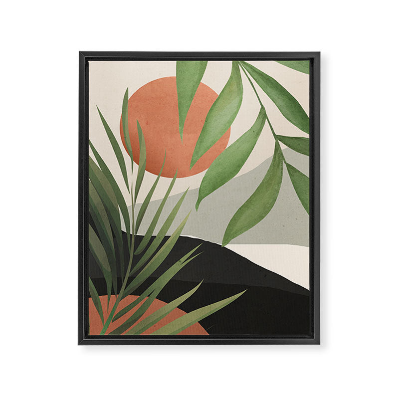 Abstract Art Tropical Leaves 46 Framed Canvas Print Gallery Image 6