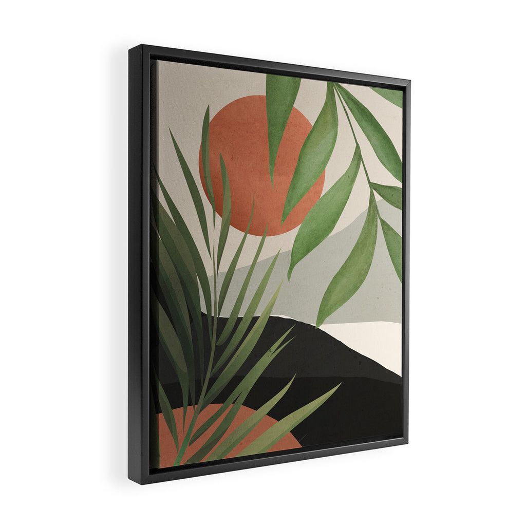 Abstract Art Tropical Leaves 46 Framed Canvas Print Gallery Image 2
