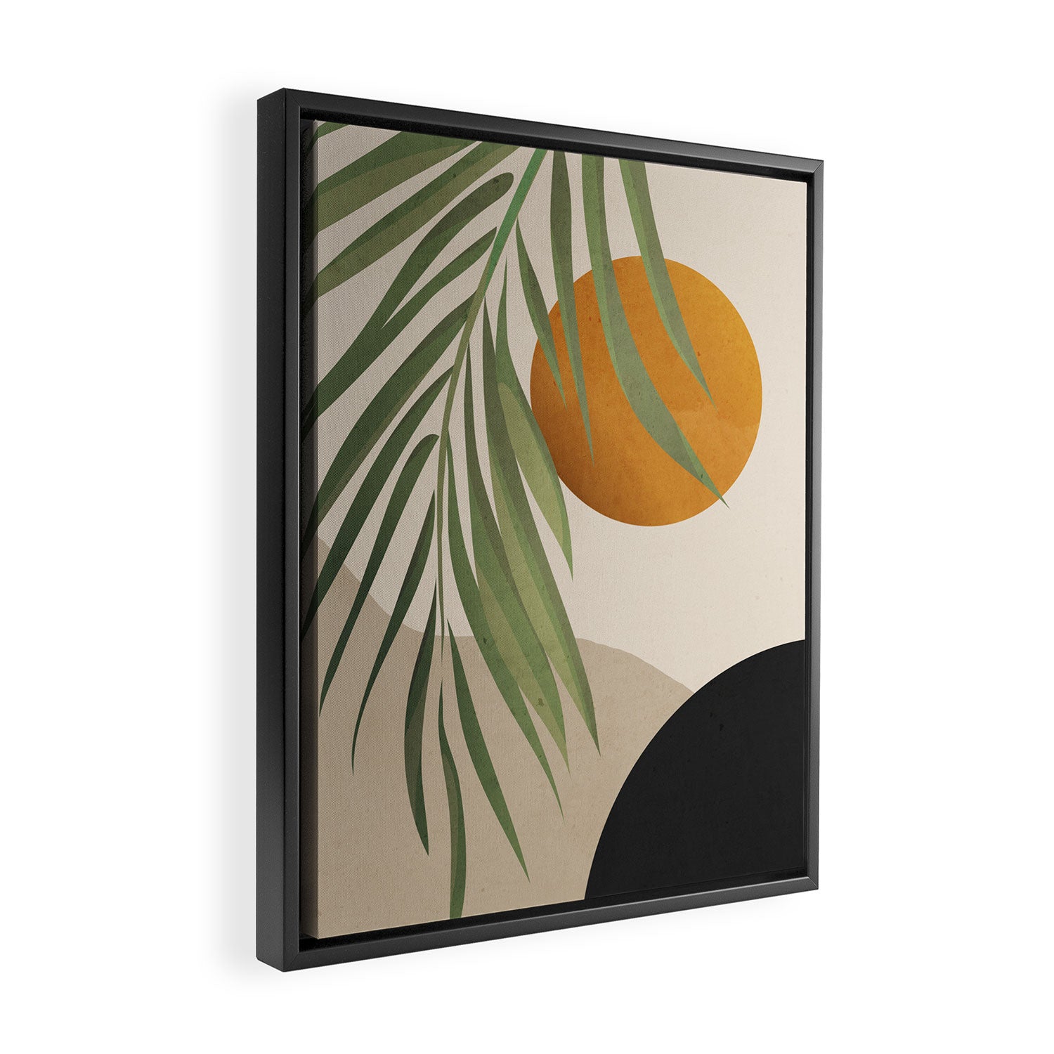 Abstract Art Tropical Leaves 47 Framed Canvas Print Gallery Image 2