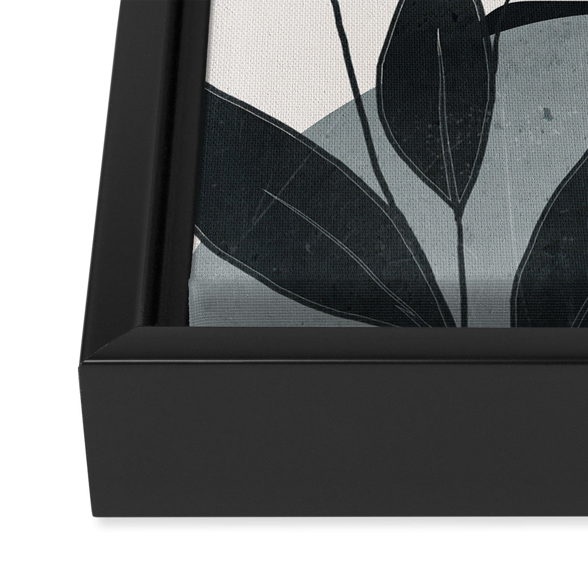 Abstract Art Tropical Leaves 5 Framed Canvas Print Gallery Image 3