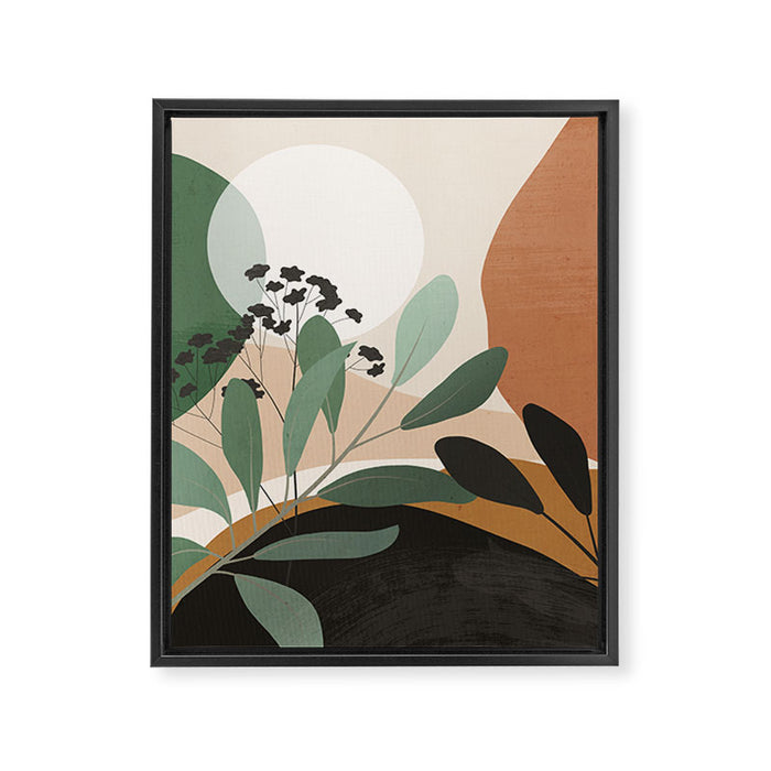 Abstract Art Tropical Leaves 52 Framed Canvas Print Gallery Image 1