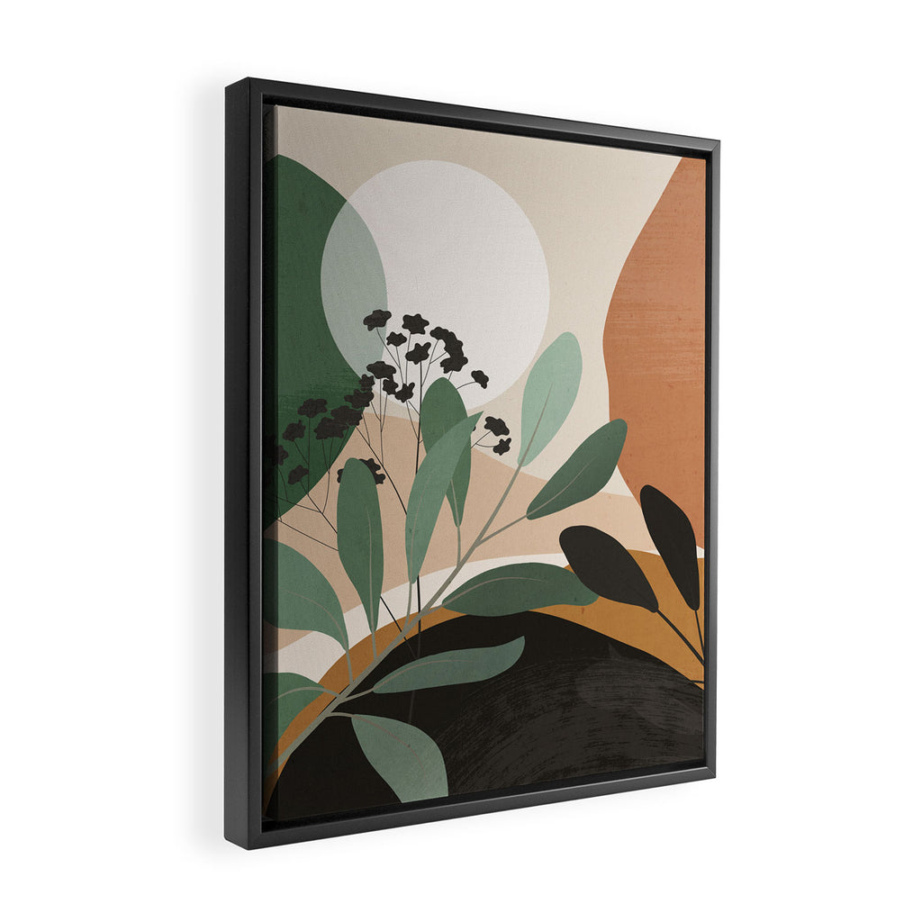 Abstract Art Tropical Leaves 52 Framed Canvas Print Gallery Image 2