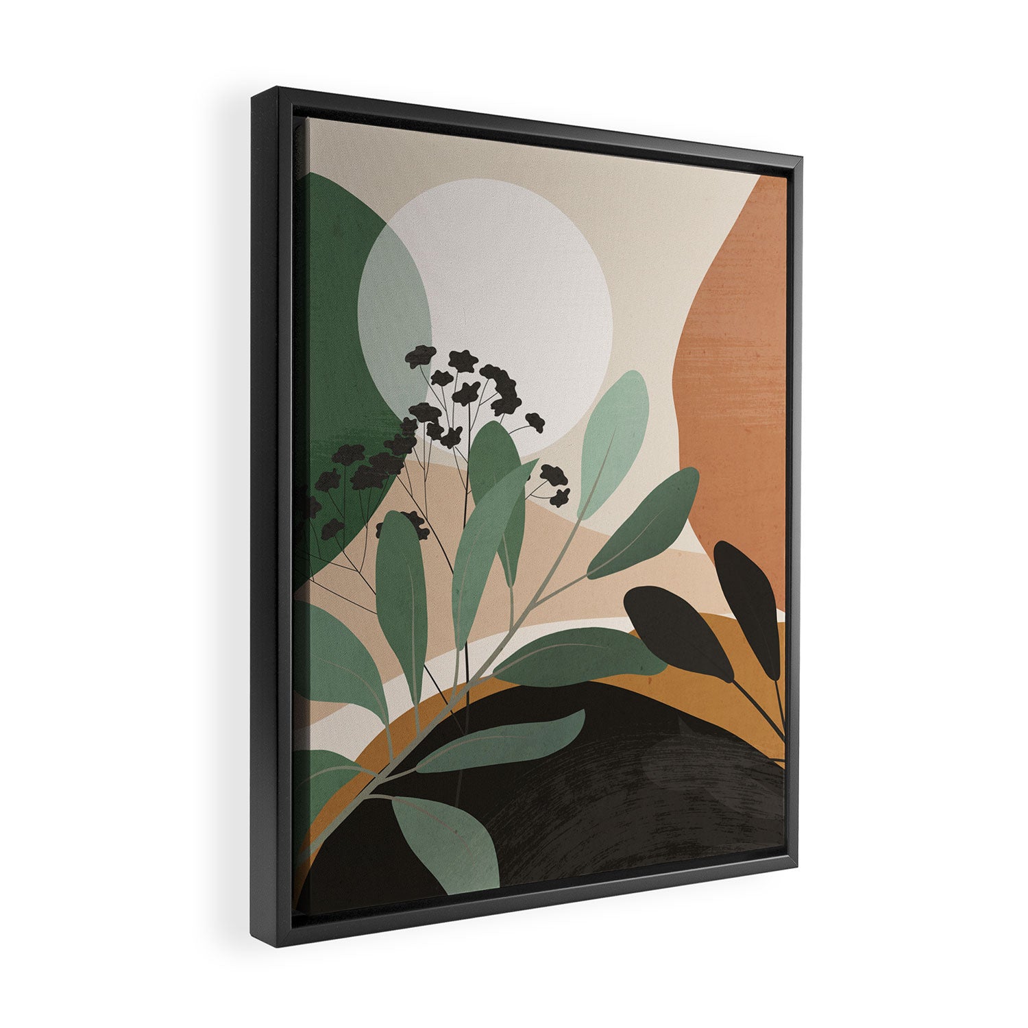 Abstract Art Tropical Leaves 52 Framed Canvas Print Gallery Image 2