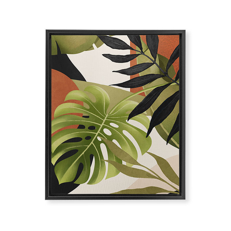 Abstract Art Tropical Leaves 69 Framed Canvas Print Gallery Image 6