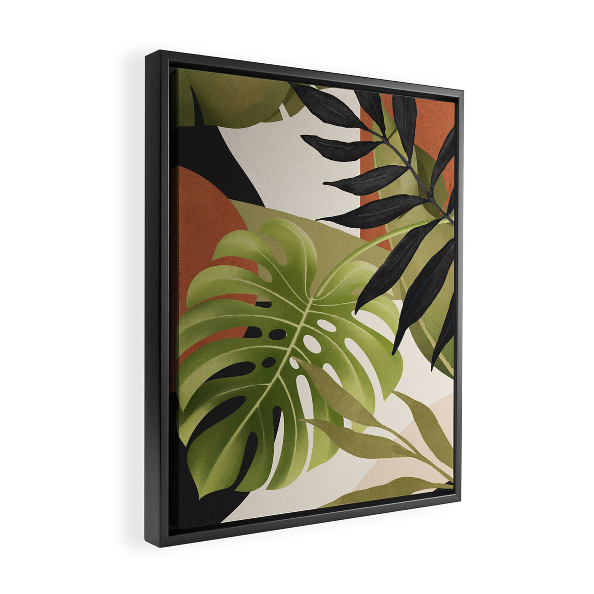 Abstract Art Tropical Leaves 69 Framed Canvas Print Gallery Image 2