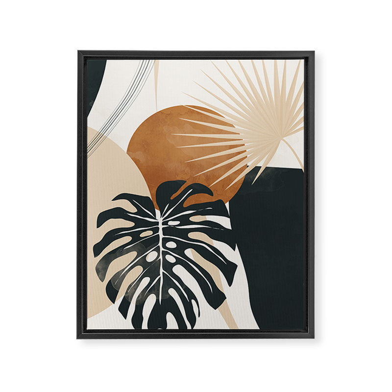 Abstract Art Tropical Leaves 7 Framed Canvas Print Gallery Image 6