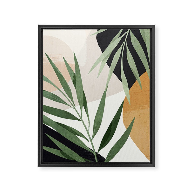 Abstract Art Tropical Leaves 72 Framed Canvas Print Gallery Image 6
