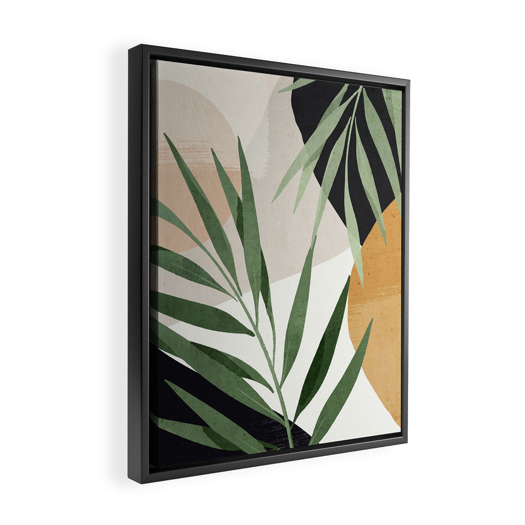 Abstract Art Tropical Leaves 72 Framed Canvas Print Gallery Image 2