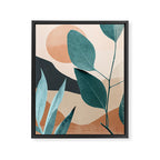 Abstract Art Tropical Leaves 9 Framed Canvas Print Gallery Image 6