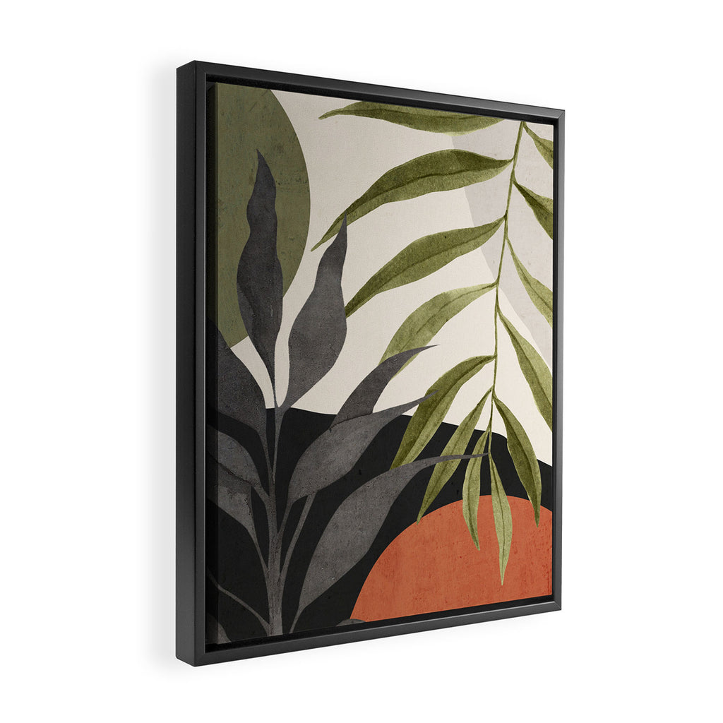Abstract Art Tropical Leaves 92 Framed Canvas Print Gallery Image 2