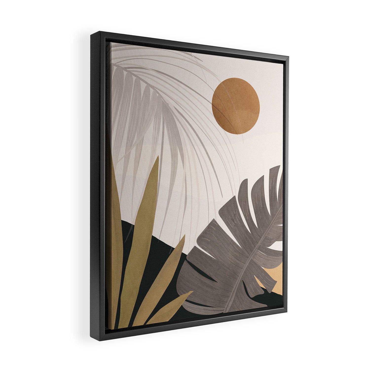 Abstract Art Tropical Leaves 97 Framed Canvas Print Gallery Image 2