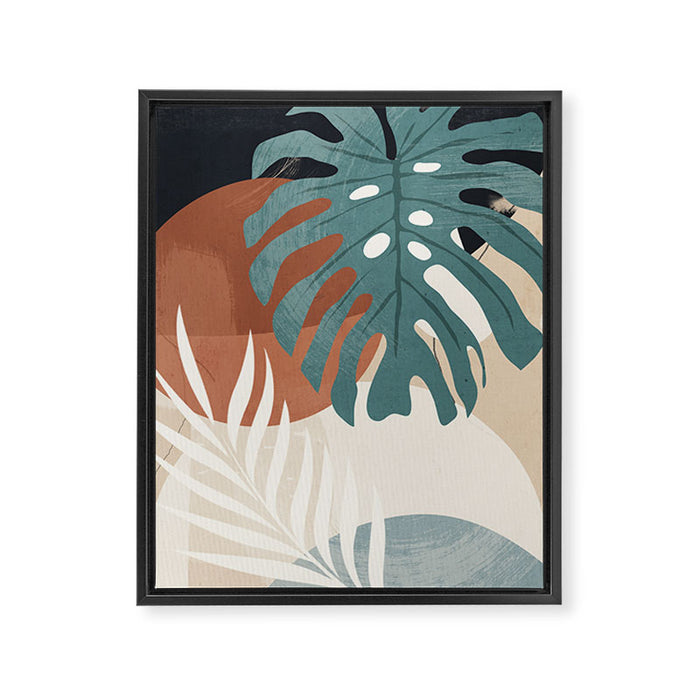 Abstract Art Tropical Leaves  Framed Canvas Print Gallery Image 1