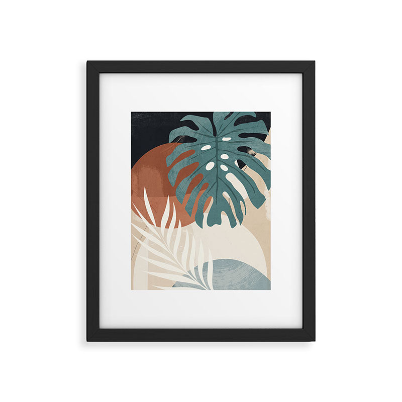 Abstract Art Tropical Leaves  Framed Art Print Gallery Image 4