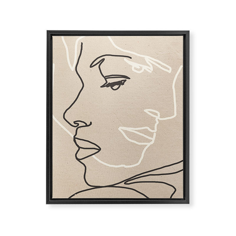 Abstract Face 16 Framed Canvas Print Gallery Image 6