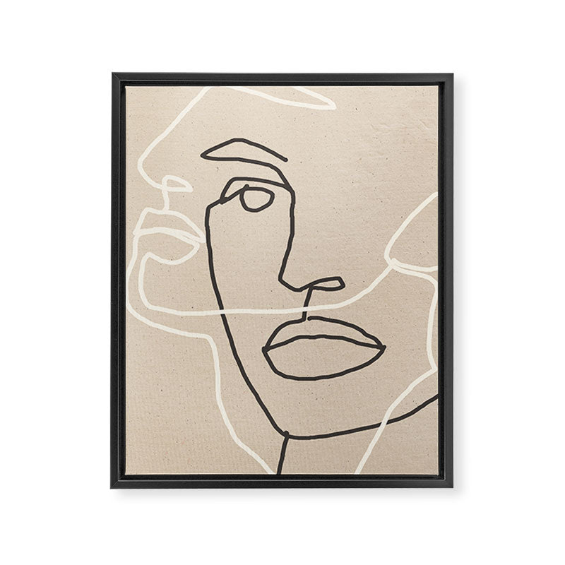 Abstract Face 17 Framed Canvas Print Gallery Image 6
