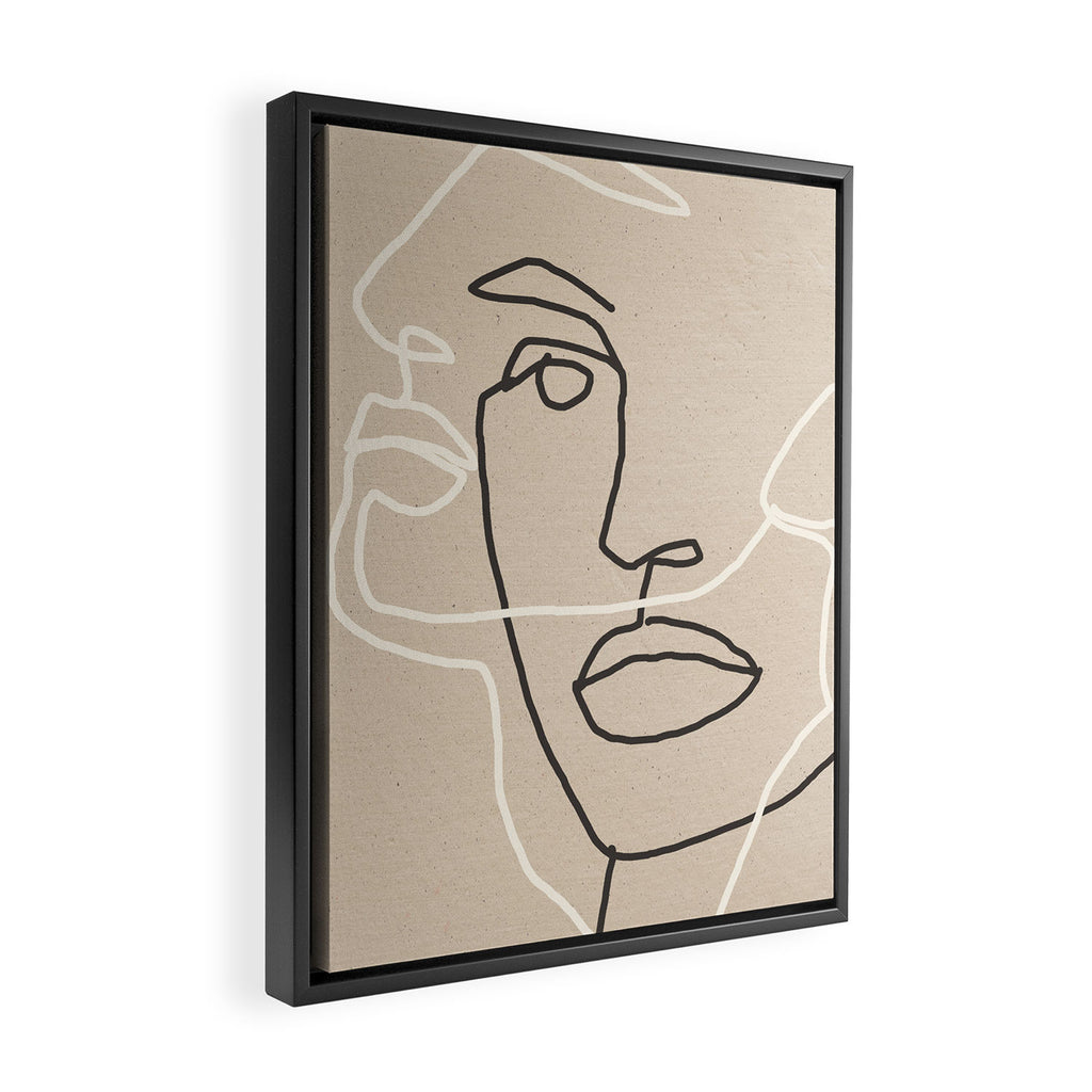 Abstract Face 17 Framed Canvas Print Gallery Image 2