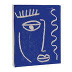 Abstract Face 23 Cobalt Blue Canvas Print Gallery Image 6