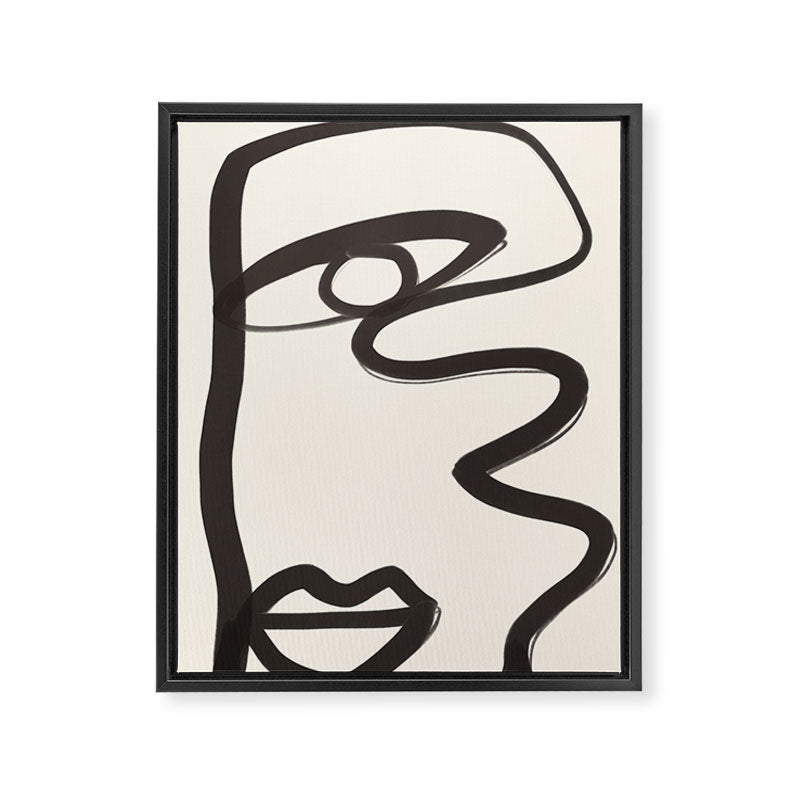 Abstract Face 36 Framed Canvas Print Gallery Image 6
