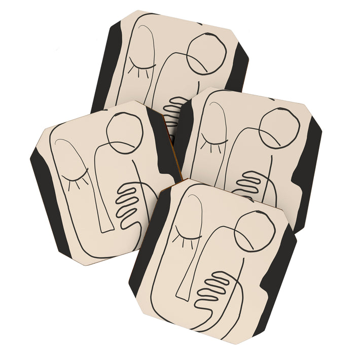 Abstract Face 4 Coaster Gallery Image 1