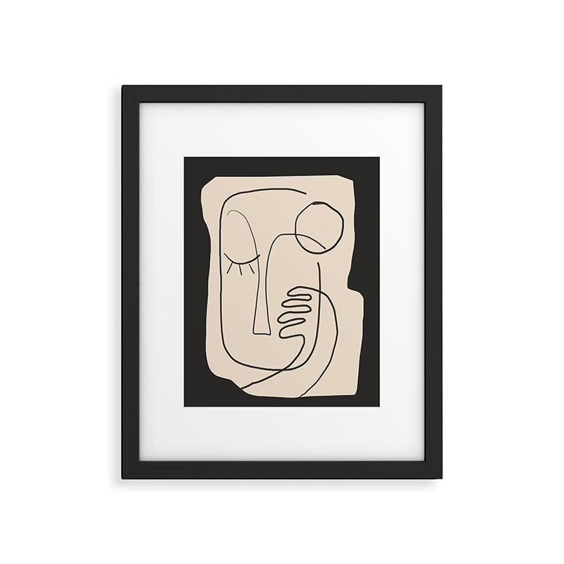 Abstract Face 4 Framed Art Print Gallery Image 5