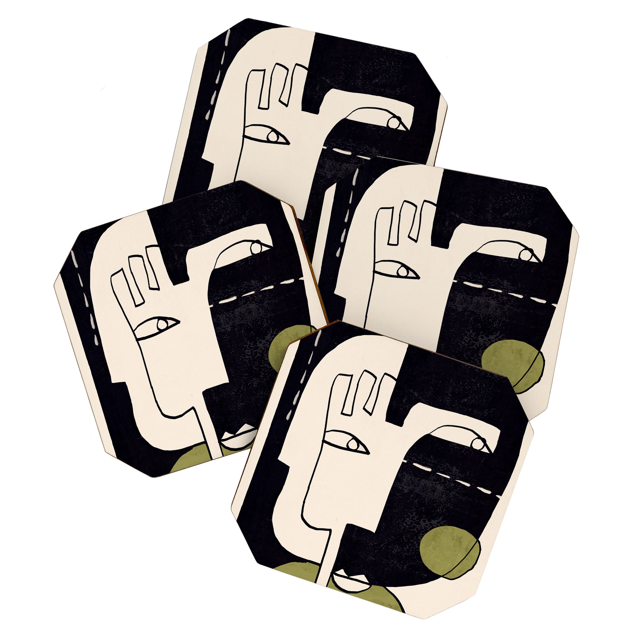 Abstract Face 55/2 Coaster Gallery Image 1