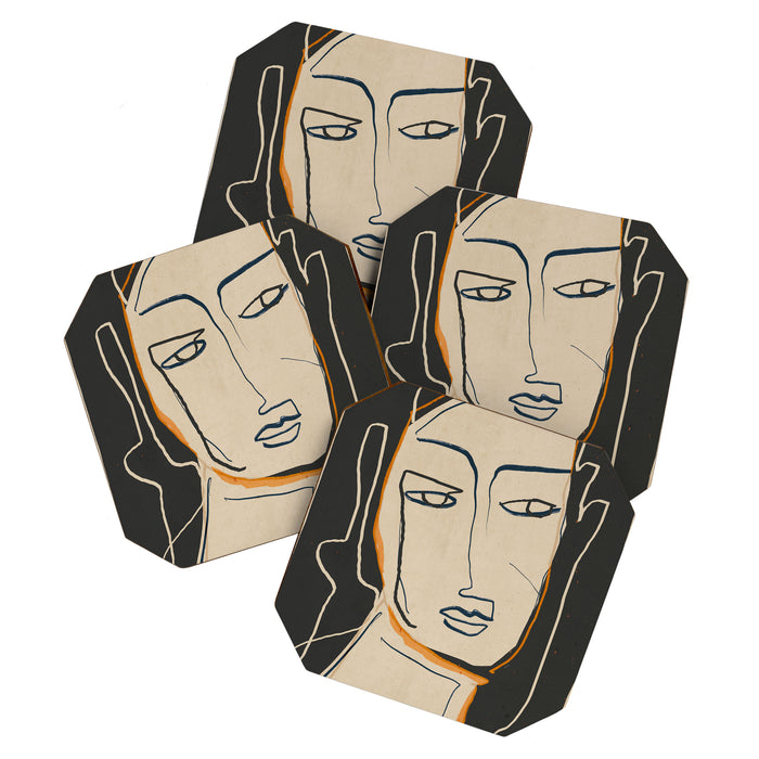 Abstract Face 63 Coaster Gallery Image 1