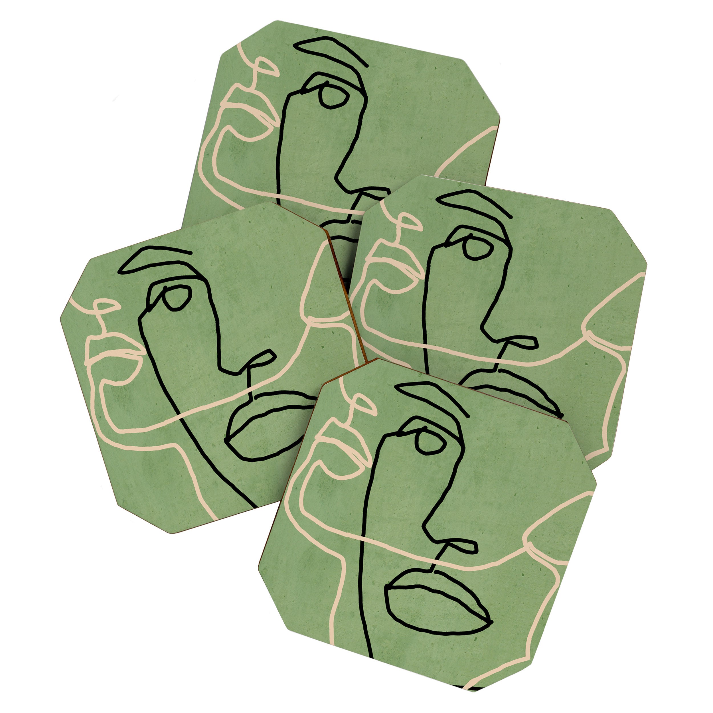 Abstract Face 6/4 Coaster Gallery Image 1
