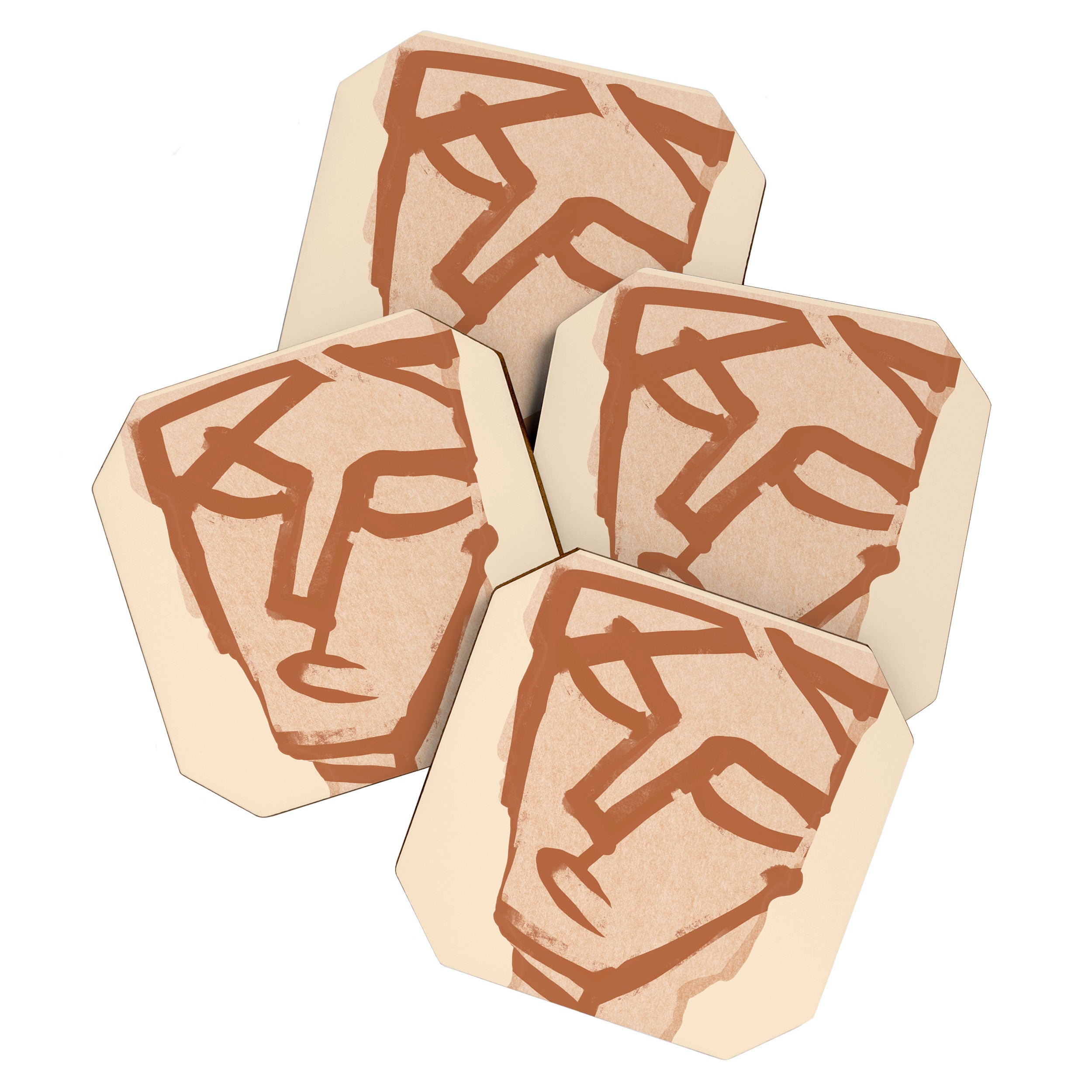 Abstract Face 90 Coaster Gallery Image 1