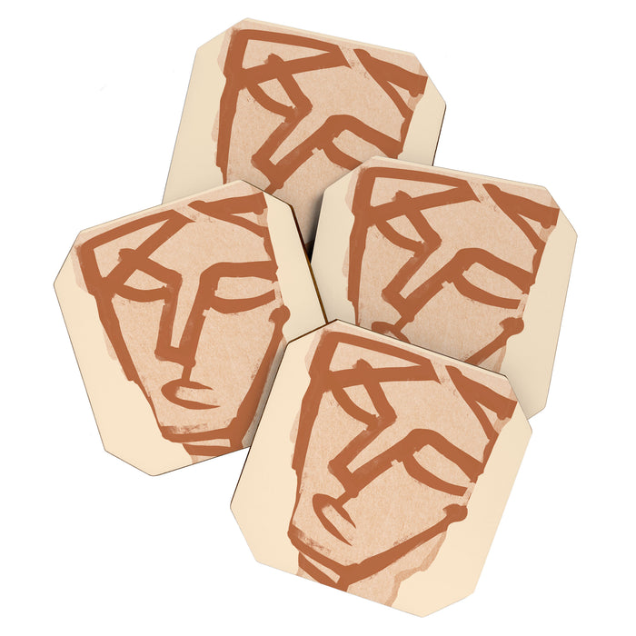 Abstract Face 90 Coaster Gallery Image 1