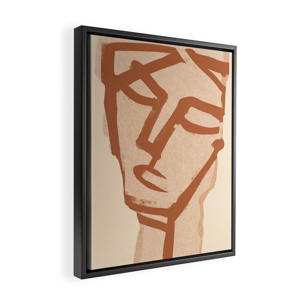 Abstract Face 90 Framed Canvas Print Gallery Image 2