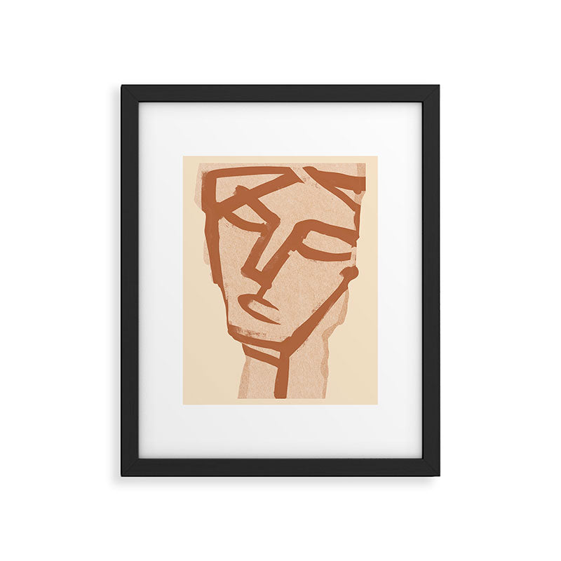 Abstract Face 90 Framed Art Print Gallery Image 5