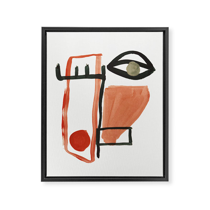 Abstract Face Framed Canvas Print Gallery Image 6