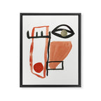 Abstract Face Framed Canvas Print Gallery Image 6