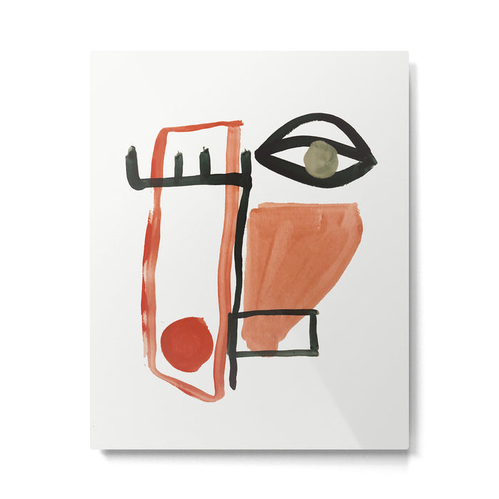 Abstract Face Metal Print Gallery Image 1