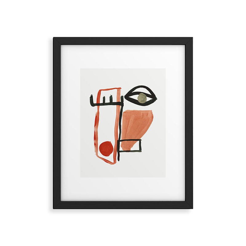 Abstract Face Framed Art Print Gallery Image 5