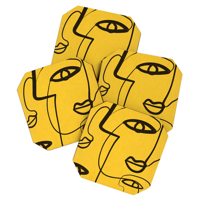 Abstract Faces 4 Coaster Gallery Image 1